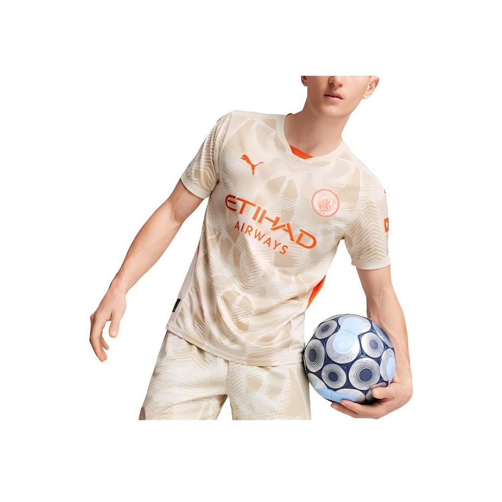 Puma Manchester City 24/25 Brankářský dres s krátkým rukávem Pánské dresy Béžový 775107-38