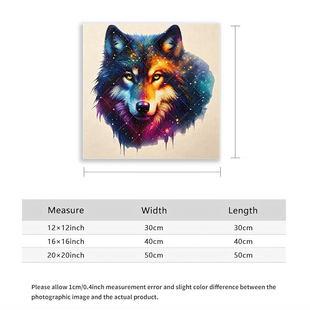 5D Diamond Painting Galaxy Wolf Head Diamond Art DIY Craft Home Wall Decor Full Drill Kit for Adults Creative Art Gift