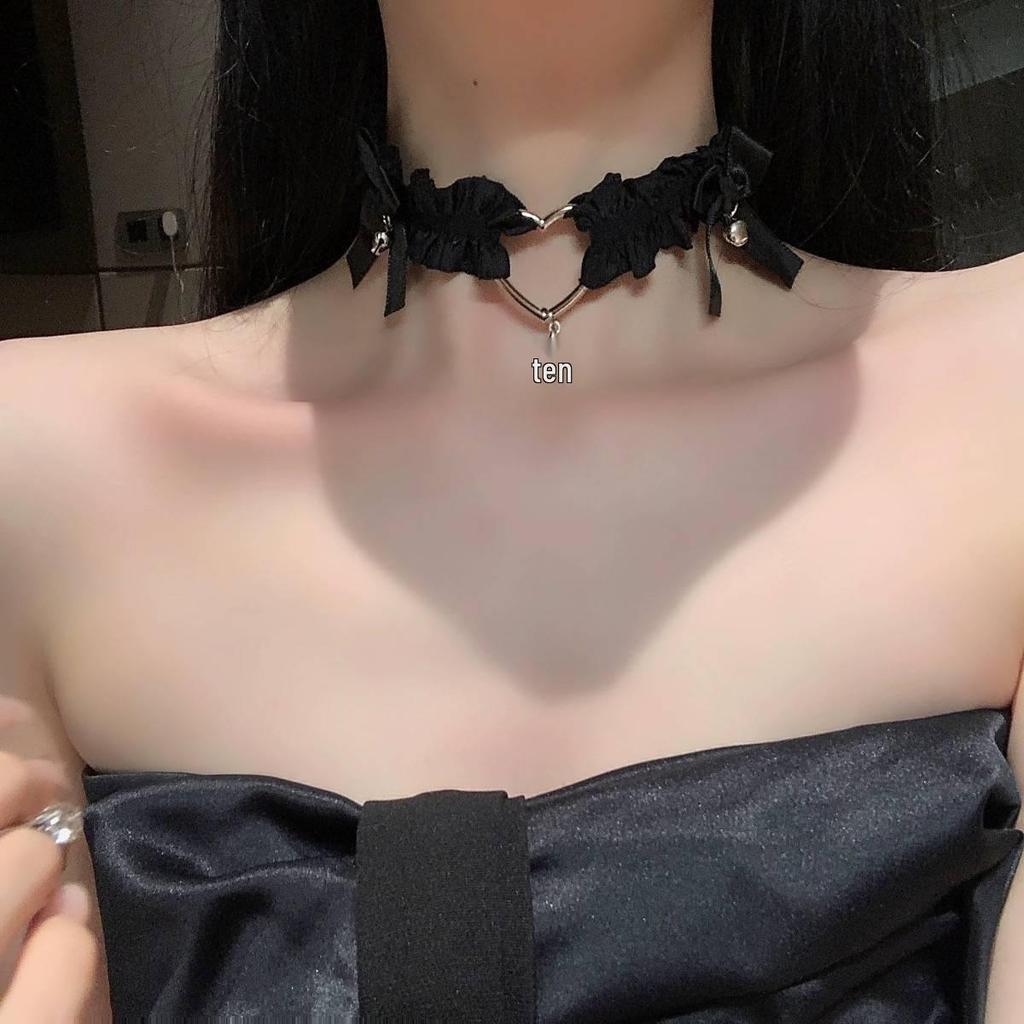 Bowknot Love Bell Punk Lace Thigh Jewelry & Neck Collar Chain