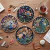 4pcs Embroidery Starter Kit with Embroidery Hoop Needles Threads Instruction Embroidery Kit Cross Stitch Starter Kit for Adults