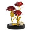 Künstliche Blumen LED Verzauberte Glasabdeckung Rosenkuppel Lampe Tischdeko Folienfigur Lichterkette Partydekoration