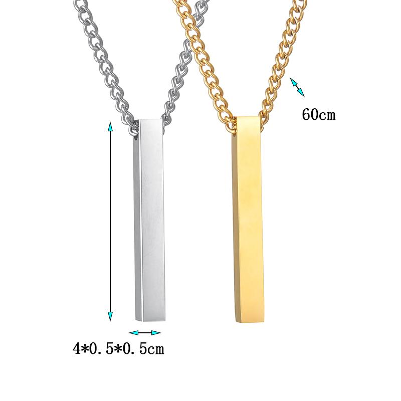Atoztide Personalized Engraved Name Date Bracelet Necklace Jewelry Set Bangle Pendant Stainless Steel For Men Birthday Gift