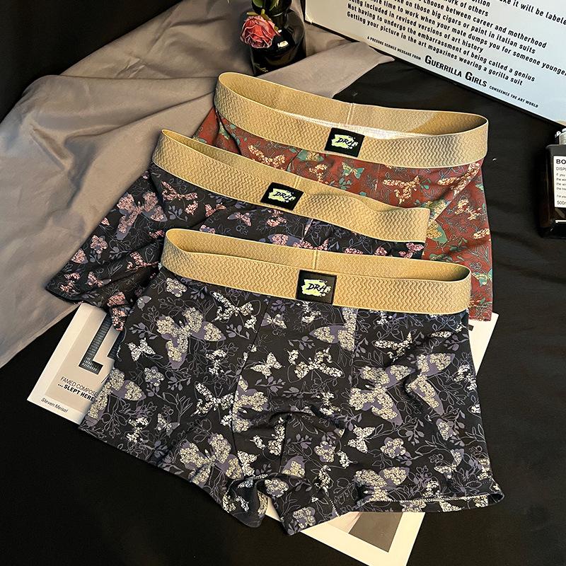 Pánské bavlněné boxerky Jade Butterfly - K pokožce šetrné, prodyšné čtyřrohé šortky