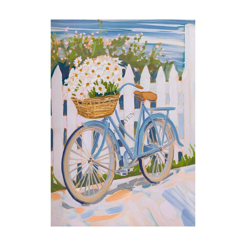 Blue Coastal Beach Seashell Sailboat Posters Prints Canvas Painting Wall Art Pictures Living Room Home Decor Cuadros