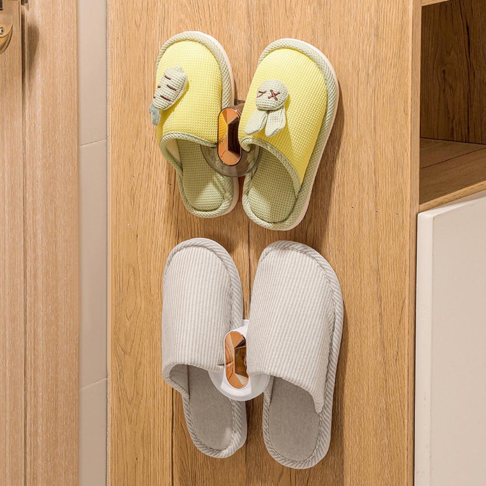 Bathroom Slipper Rack Perforation-Free Shoes Drain Hook Wall-Mounted Toilet Storage Organizer Power Strip Winder Storage Holder