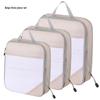 Four-Piece Compression Travel Storage Bag Set for Clothes, Toiletries, Digital Gear, and More
