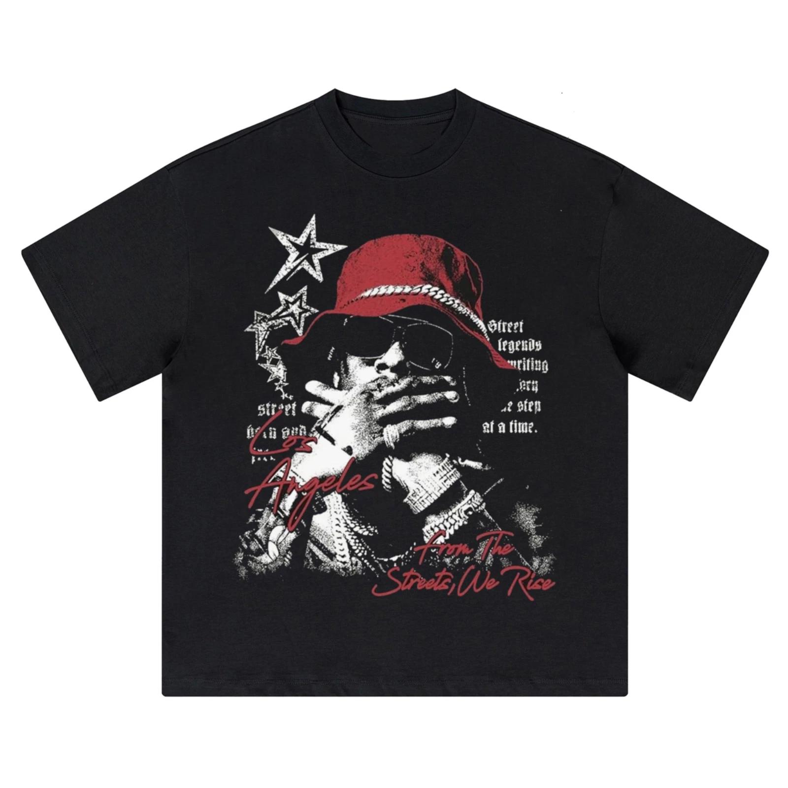 

GORGLITTER Men s Y2K Graphic Tee Oversized Crewneck 4XL