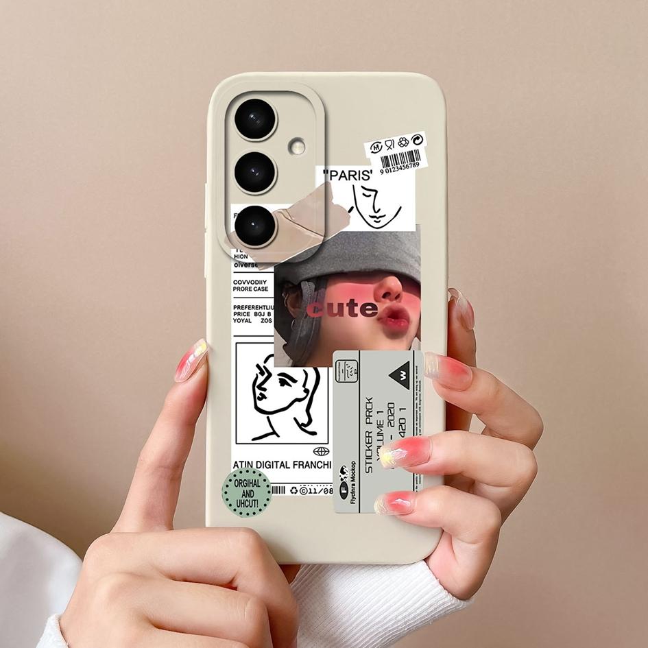 Covers For For Samsung S25 Plus Ultra New Case Fashion Cool Girl Soft Liquid Silicone Protective For Samsung S 25 Bumper Housing