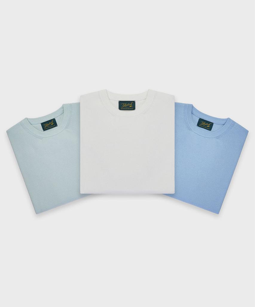 Yaichi Essential Crewneck Knit - Sky Blue