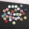 Colorful 30pcs 8mm Mini Polychrome Cute Gradient Five-pointed Star Glass Beads Loose Spacer Beads Jewelry Making DIY Handmade