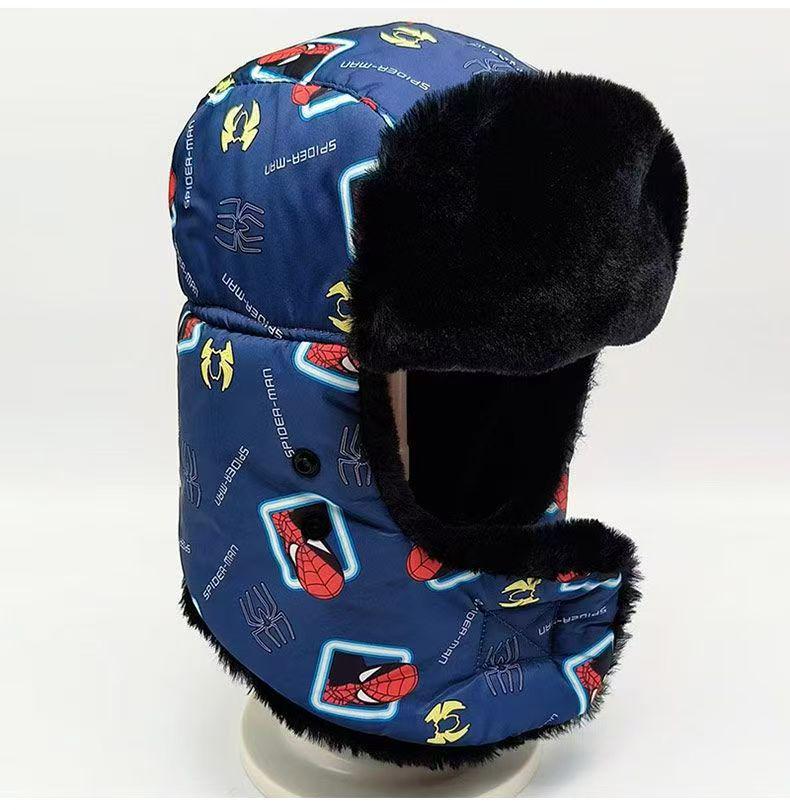 Kids' Velvet-Lined Winter Hat with Ear Protection - Windproof, Warm, and Perfect for Cycling