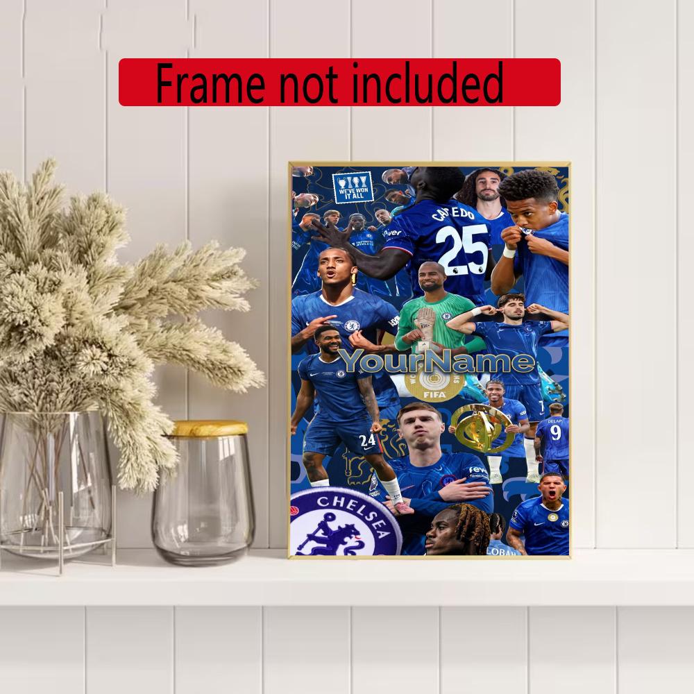 Chelsea Fc Personalized Name Diamond Paintings Mosaic Wall Round Diamond Art Painting Kits Embroidery Crystal Accessories Frameless