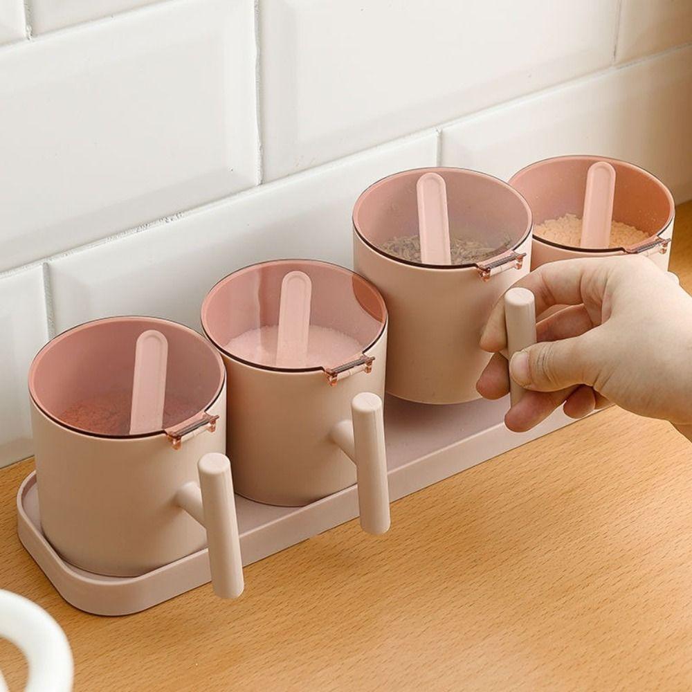 Airtight Spices Box Dividing Grids Condiment Bottle Spice Tools Seasoning Organizer  Food Storage