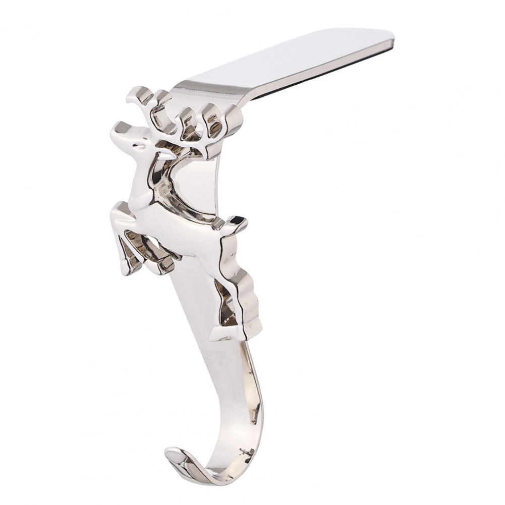 Christmas Mantel Hook Snowman Stocking Hangers Metal Christmas Stocking Holder Hook for Mantel Fireplace Snowflake Reindeer Tree