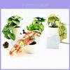 Simulation Epipremnum Aureum Potted Artificial Faux Plant For Photography And Home Styling