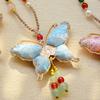 Beads Song Brocade Butterfly Necklace Tassels Pearl Long Sweater Chain  Daily