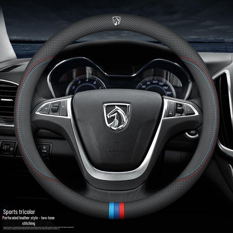 Universal Genuine Leather Anti-slip Steering Wheel Cover for Baojun Models