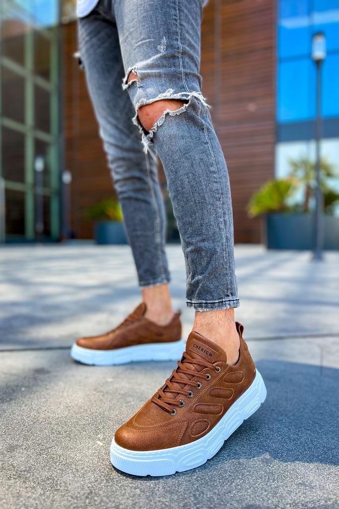 Chekich H New Collection CH105 Cronus Men Shoe White Black Brown Tan