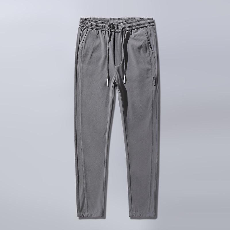 Men's Summer Ice Silk Quick-Dry Slim Fit Korean Style Straight Sports Pants