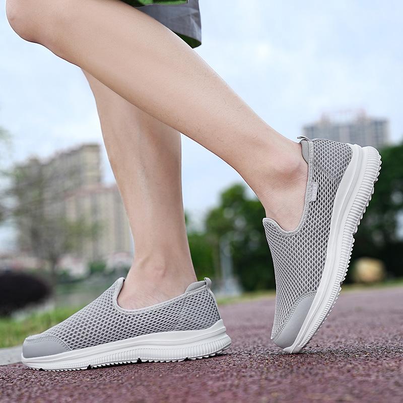Men'S Casual Sneakers Outdoor Breathable Non-Slip Mesh Loafers Lightweight Walking Shoes Fashion Male Flats Tennis Shoes