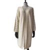Cross2026 Autumn Winter Plus Size Solid Color Knit Cardigan for Women - European American Fashion Sweater Coat