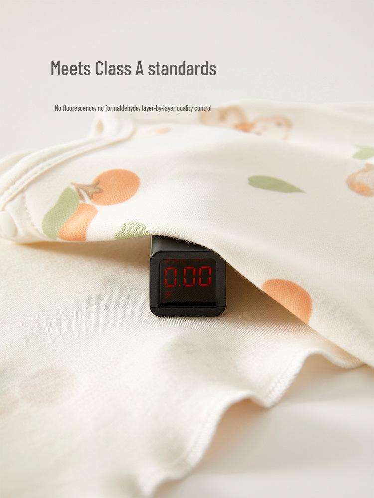 Newborn Pure Cotton Class A Shirt: Anti-Urine, Belly Protection, Size 52, Spring/Autumn
