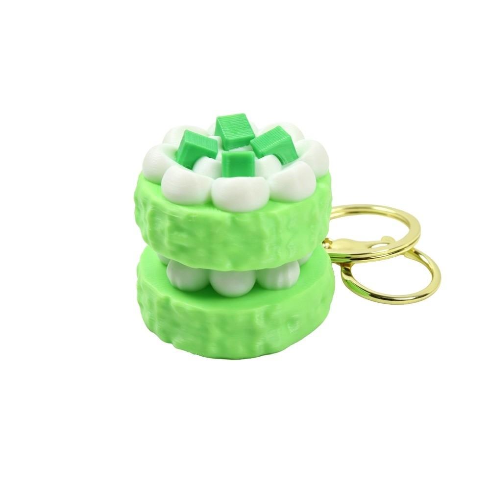 Realistic Fruit Cake Clicker Keychain 3D Printed Macaron Pendant Car Pendant