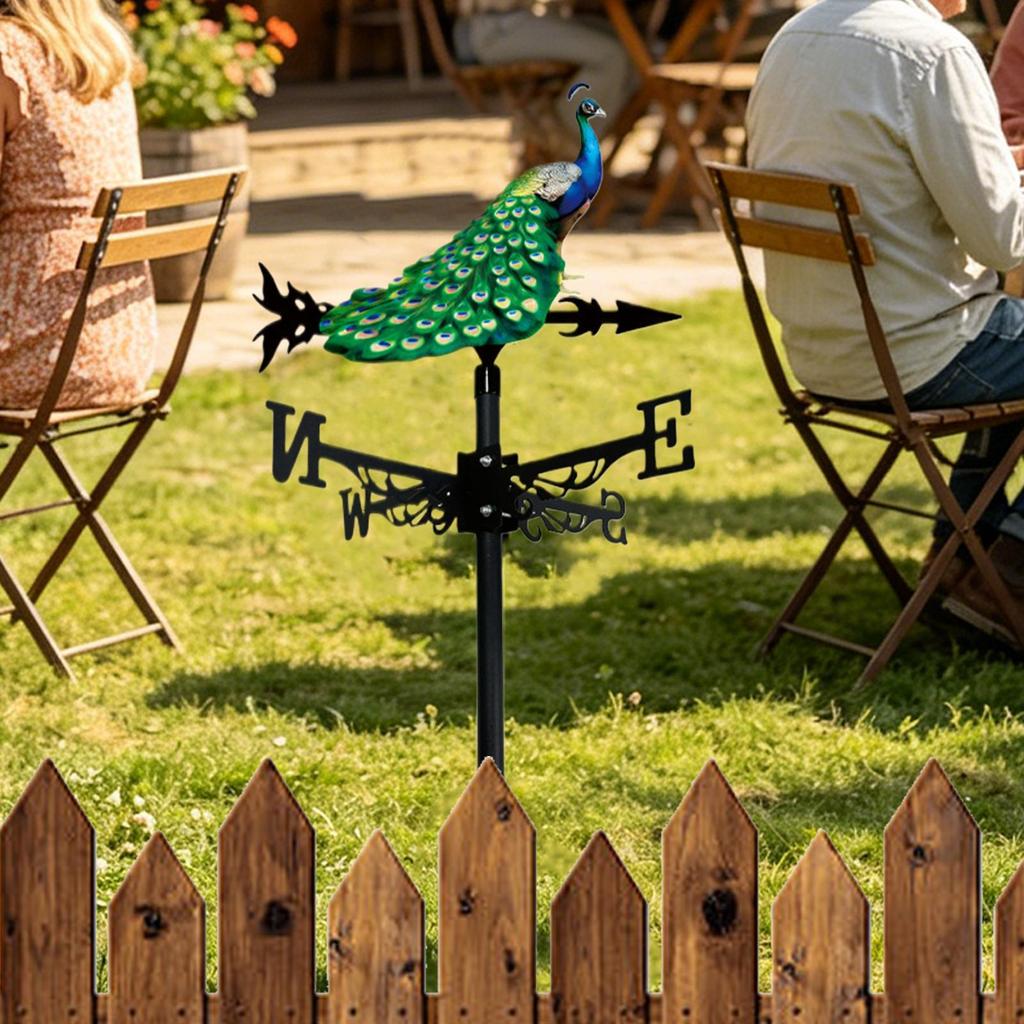 Weather Vane for Outside Outdoor Wind Direction Indicator Weather Vane Sculpture for Courtyard Farmhouse Housetop Villa Park