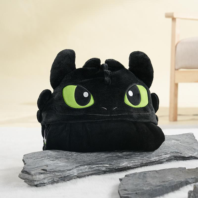 2025 Hot Sell Authentic Potdemiel Honey Jar Toothless Night Shadow Shawl Blanket Air Conditioning Office Napping Windproof Gift