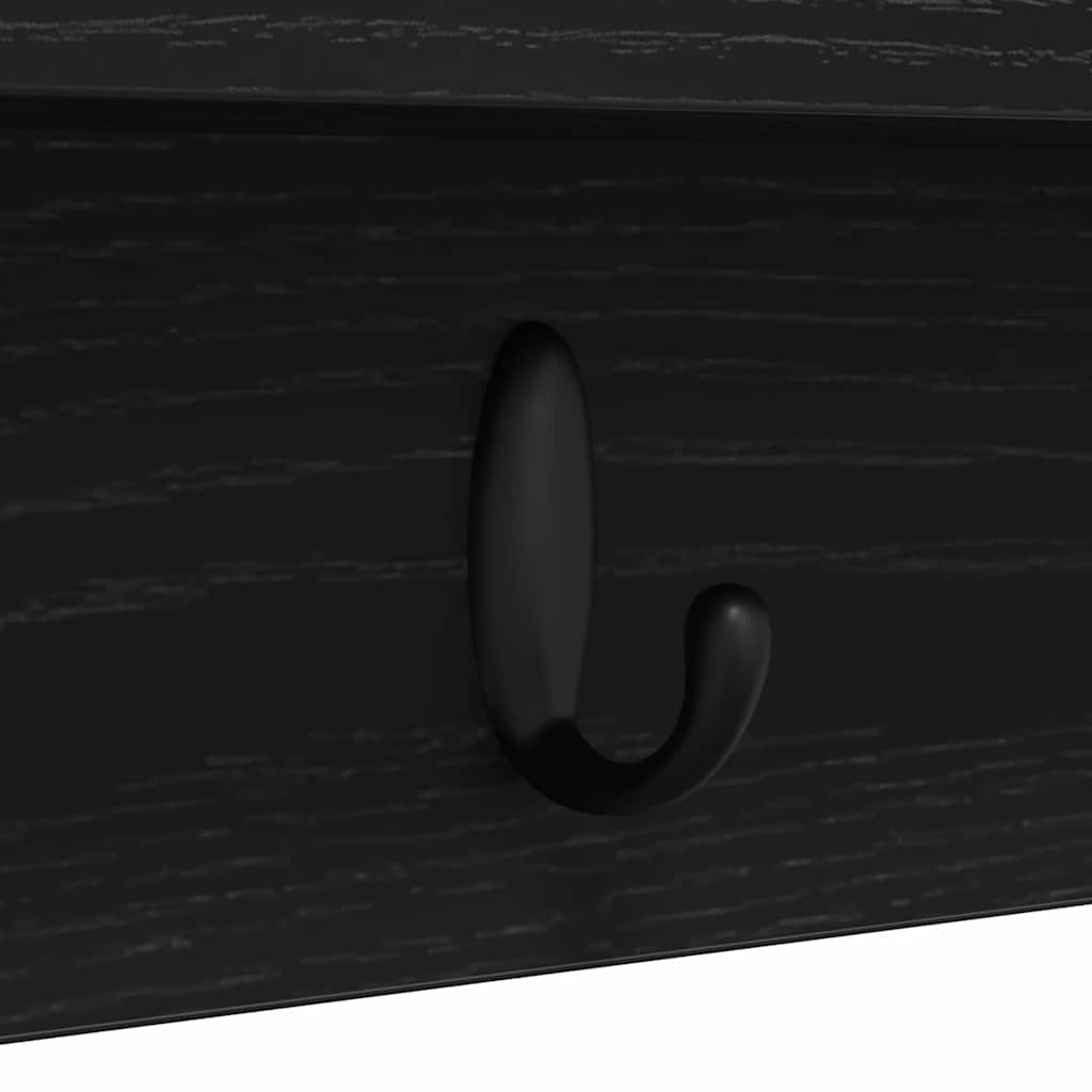 Wall Mounted Nightstand Wall Bracket Black Oak Look