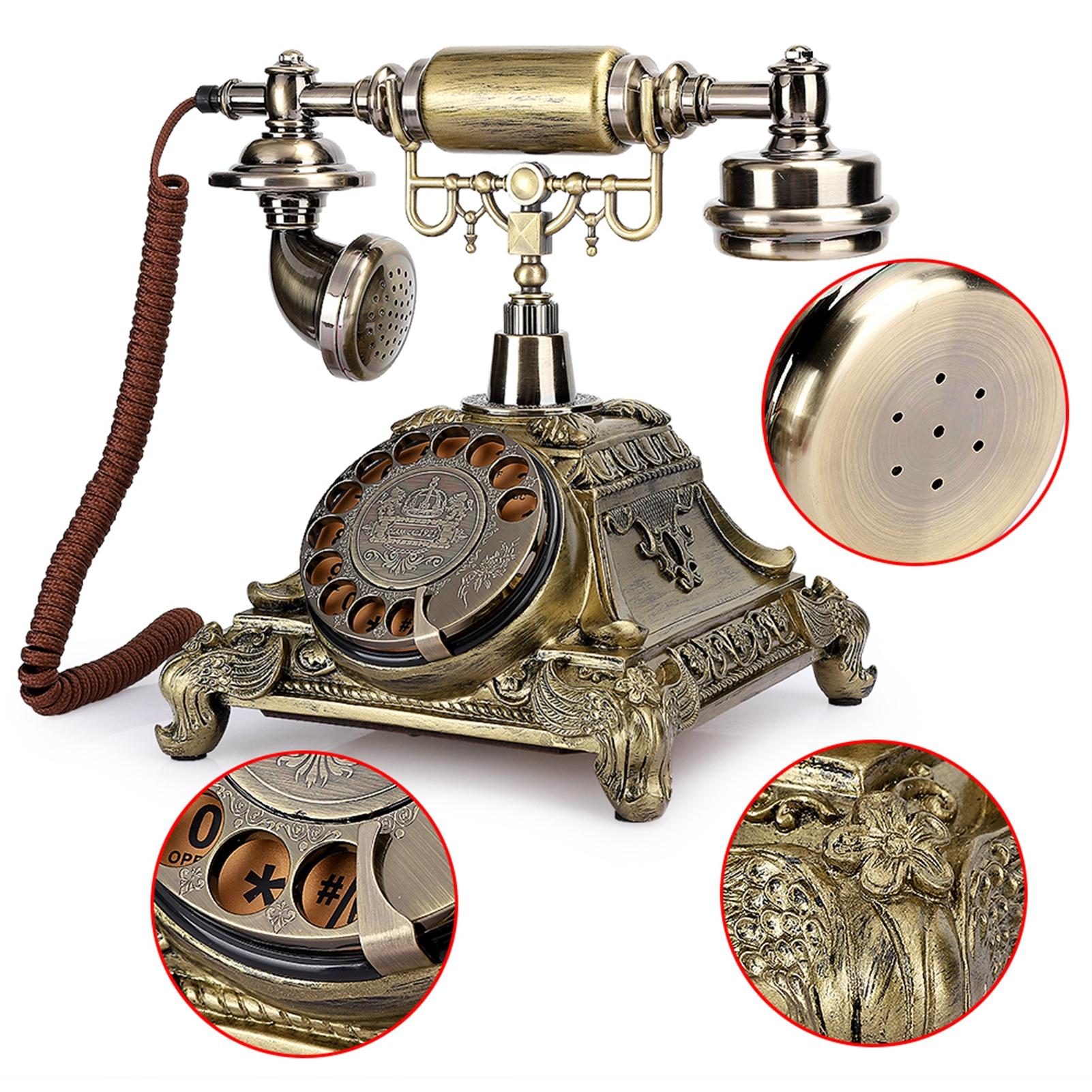 

Эпоксидная смола Классический циферблат проигрывателя Винтажный архаичный Европейский телефон Декорация для элегантной художественной жизни