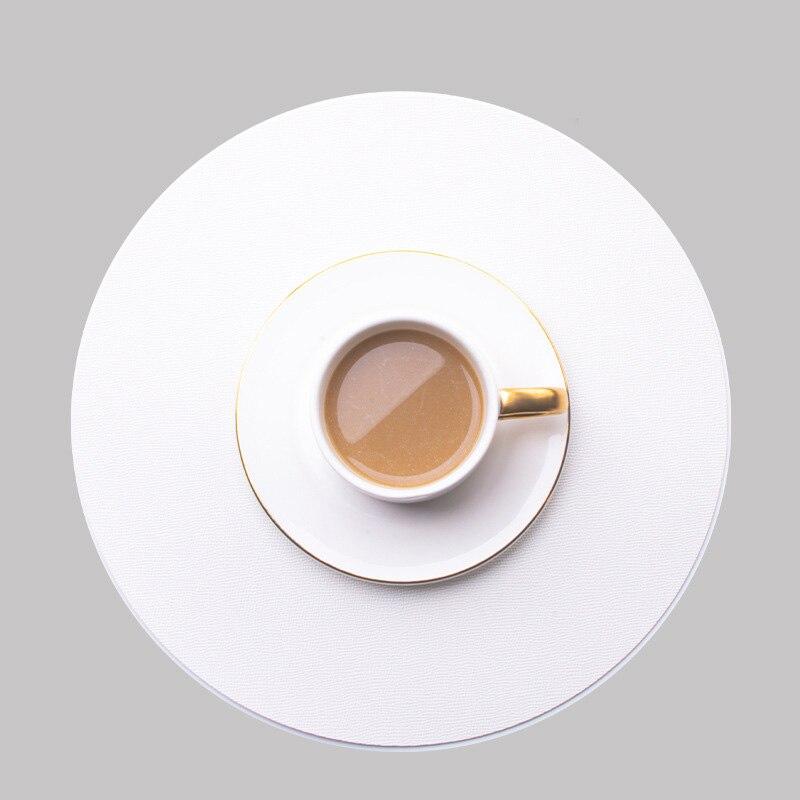 Круглый коврик для столовых приборов из искусственной кожи — фото 9