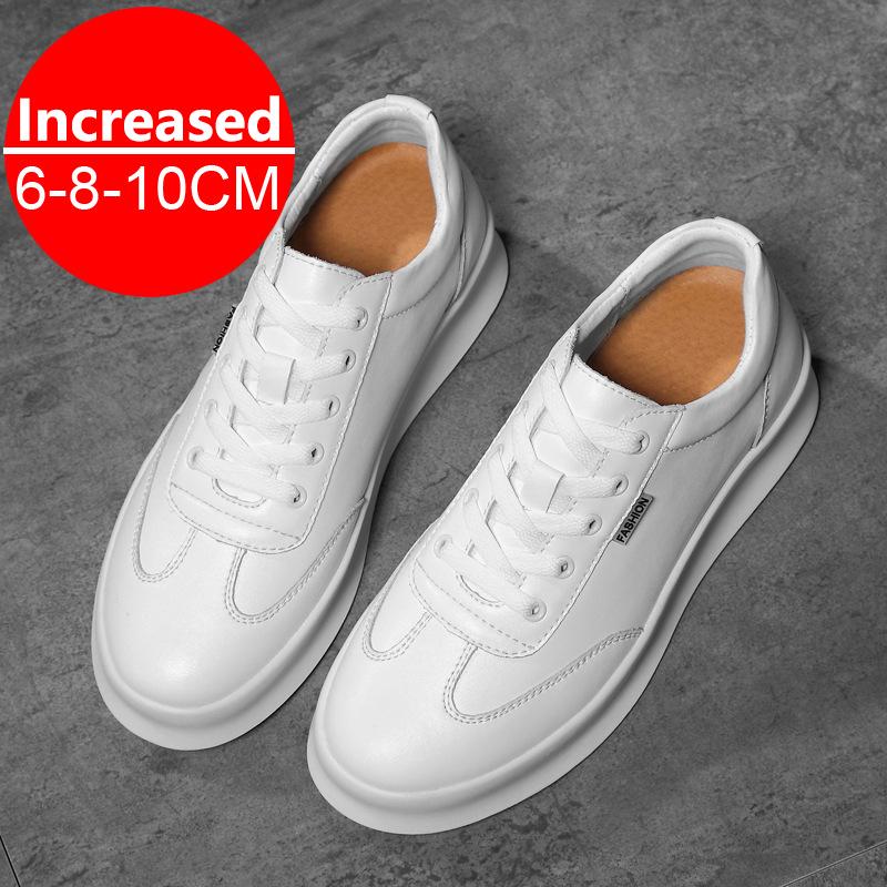 Mode Nieuwe Witte Heren Casual Sneakers Outdoor Platform Hardloopschoenen Ademende Heren Sportschoenen Lichte Wandelschoenen 10cm Hoger Makende Schoenen