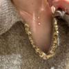 S925 Elegant Minimalist Diamond Nose Stud & Necklace for Women - Sparkling Summer Clavicle Accessory