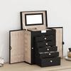 6 Tier Jewelry Box with Mirror and Lock Black