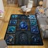 Blue Dragon Compilation Pattern Rug Floor Mat for Living Room or Bedroom Soft and Comfortable Carpet a Gift for Birthday and Holiday.