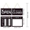 Double Sided Store Hours Sign Open And Closed Sign With Hours Decorative Welcome Boards Business Hours Sign For Store Shop Gym