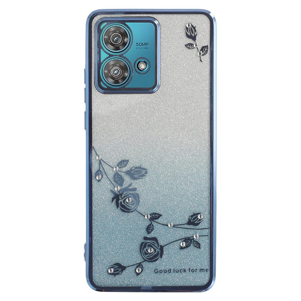 KADEM For Motorola Edge 40 Neo 5G Case Flower TPU Flexible Gradient Phone Cover