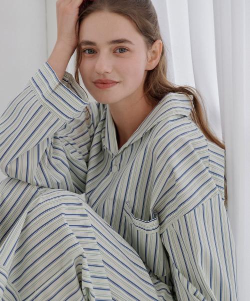 [OFF HOUR OBJET] Amorin Bay Long Sleeve Pajama Set (2-SET) [Shipped from Korea] 100% Authentic
