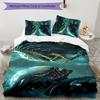 Alien 3pcs Bedding Set Duvet Cover Closure Includes 1 Duvet Cover & 2 Pillowcases for All Seasons Bedroom Home Dorm Decor