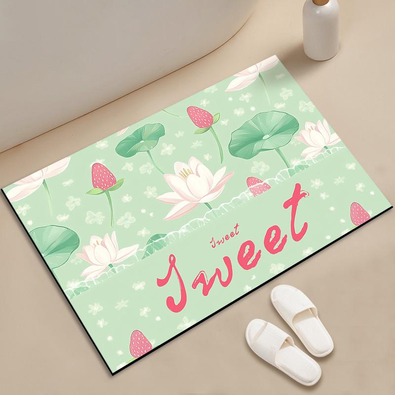 Small Fresh Porch Carpet Entry Door Mat Home Door Mat Living Room Diatom Mud Can Be Cut Into The Door Mat