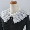 Korean Style Fake Collar Shwal with Straps Decorative Women's Shirt Fake Collar Shawl Wrap Hollow Out Embroidery Lace Necklace