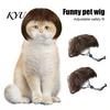 Cute Pet Cosplay Bob Wig, Funny Cat Wig with Adjustable Elastic Band, Soft Breathable for Dogs Mesh, And Cats, Halloween Party Accessories Washable