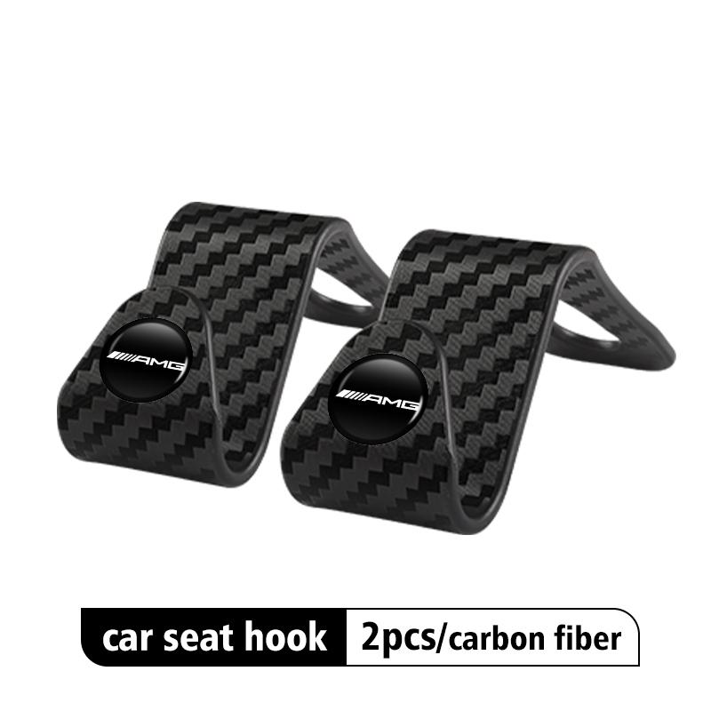 4pcs Car Rear Seat Hook Storage Hanger Organizer Accessories For Mercedes Benz AMG W204 W205 W203 W211 W201 W210 W108 W124 W126 MV7