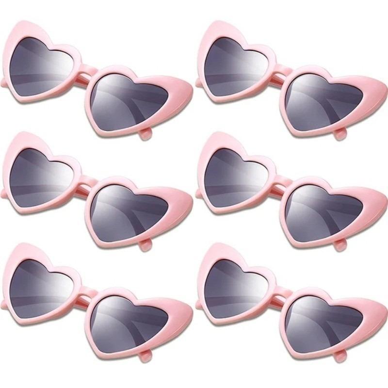 1Pc Heart Shaped Sunglasses Wedding Bridal Shower Christmas Decor Supplies Bride Bridesmaid Gift Glasses Bachelorette Party