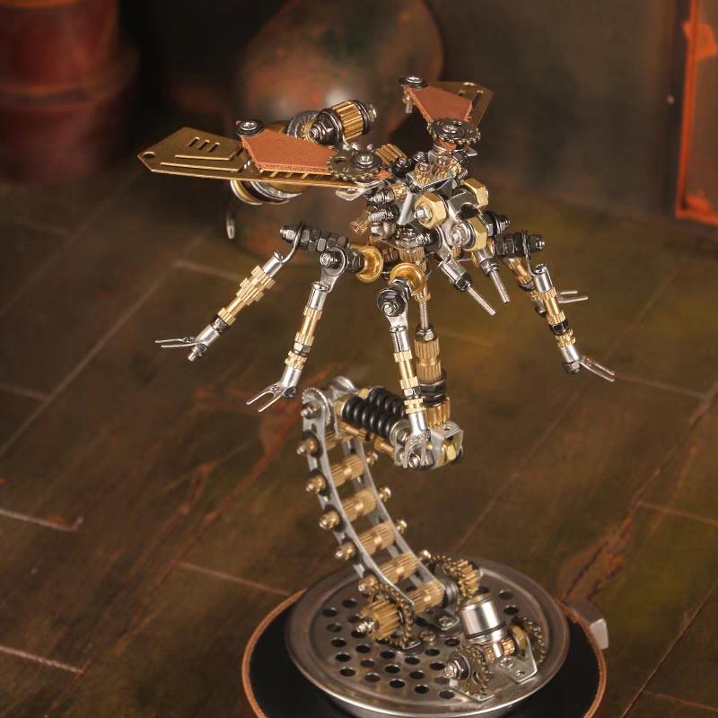 Mechanical Insect Series Model Premium Metal Material Multi-Part Detailing Steampunk-Style Insect Statue  Assembly Tool Included