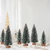 1Pc Desktop Mini Christmas Tree Cedar Tree Snowflake Pine Needle Tree Doll House Festival Tabletop Miniature Snow Decor