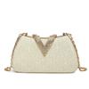 Tägliche Pendler-Tasche für Damen, klein, quadratisch, mit Streifen und Diamanten besetzt, Sommer-Neuheit, exquisite Schulter-Umhängetasche