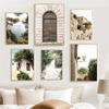 Nordic Village Landscape Wall Art, Canvas Painting, Pictures, Window, Door, Plants, Tree Posters and Prints for Living Room, Hom