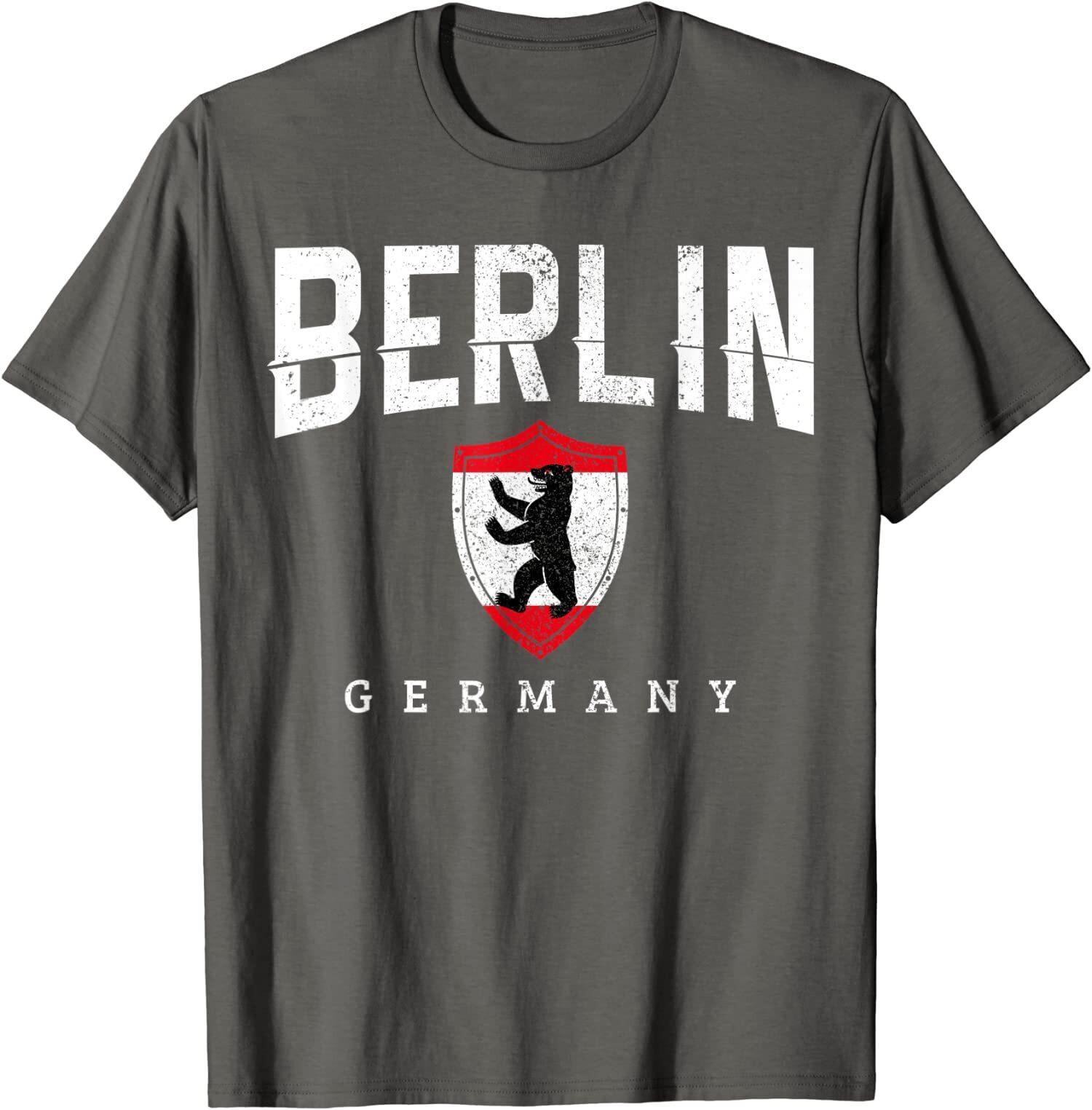 Berlin Germany Bear Flag Souvenir Travel German T-Shirt S разноцветный
